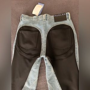Mugler blue spiral jeans size 12 Brand new never worn with tags